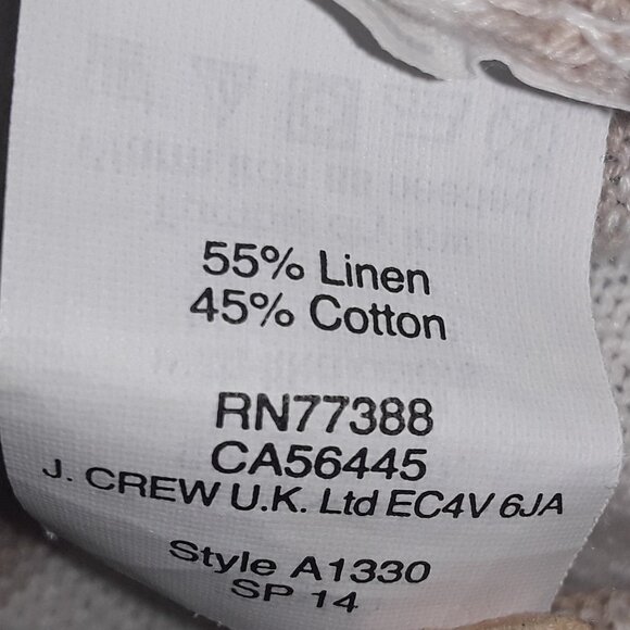 J. Crew junior medium beautiful cream w/tan stripes very lightweight sweater - Picture 6 of 6